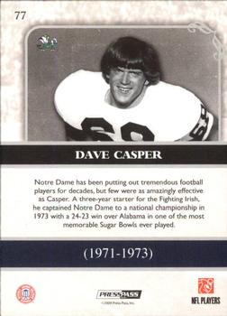 2009 Press Pass Legends - Silver Holofoil #77 Dave Casper Back