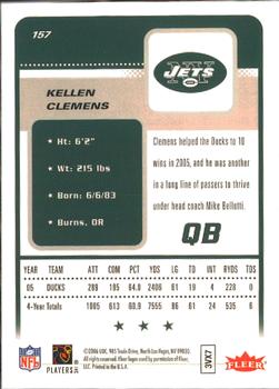 2006 Fleer #157 Kellen Clemens Back