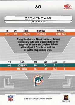 2006 Leaf Certified Materials #80 Zach Thomas Back
