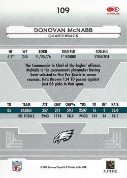 2006 Leaf Certified Materials #109 Donovan McNabb Back