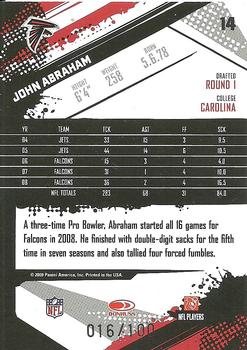 2009 Score - Red Zone #14 John Abraham Back