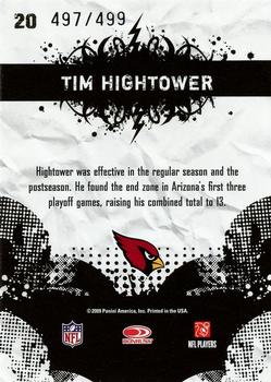2009 Score Inscriptions - Young Stars #20 Tim Hightower Back