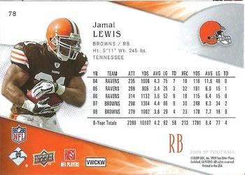 2009 SP #78 Jamal Lewis Back