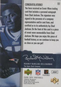 2006 SPx #181 Chad Jackson Back