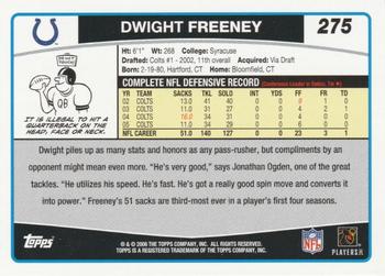 2006 Topps #275 Dwight Freeney Back