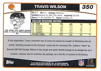 2006 Topps #350 Travis Wilson Back