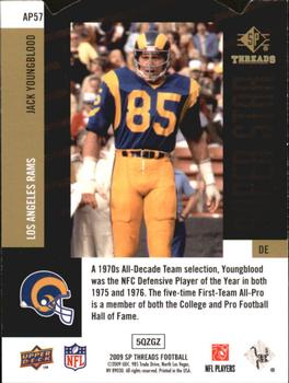 2009 SP Threads - Die Cut #AP57 Jack Youngblood Back