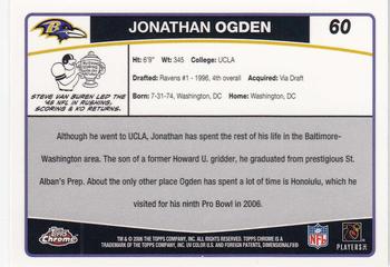 2006 Topps Chrome #60 Jonathan Ogden Back