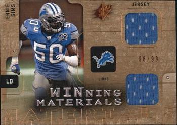 2009 SPx - Winning Materials Jersey Dual Bronze #W-ES Ernie Sims Front