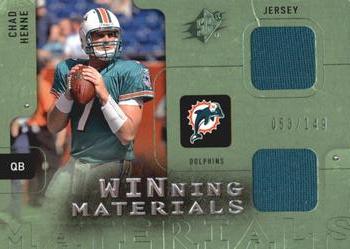 2009 SPx - Winning Materials Jersey Dual Green #W-HE Chad Henne Front
