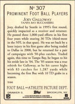 2006 Topps Turkey Red #307 Joey Galloway Back