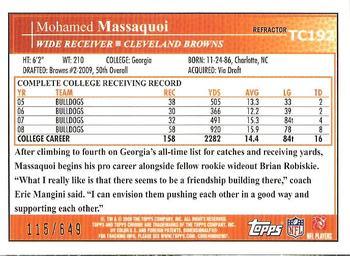 2009 Topps Chrome - Copper Refractors #TC192 Mohamed Massaquoi  Back