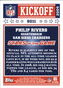 2009 Topps Kickoff - Stars of the Game #SG11 Philip Rivers Back