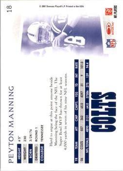 2007 Donruss Threads #18 Peyton Manning Back
