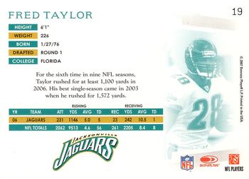 2007 Donruss Threads #19 Fred Taylor Back