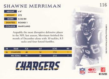 2007 Donruss Threads #116 Shawne Merriman Back