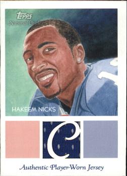 2009 Topps National Chicle - Relics #NCR-HN Hakeem Nicks Front