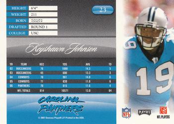 2007 Playoff Prestige #23 Keyshawn Johnson Back