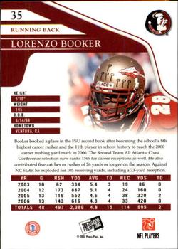 2007 Press Pass #35 Lorenzo Booker Back