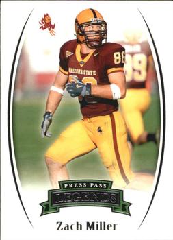 2007 Press Pass Legends #3 Zach Miller Front