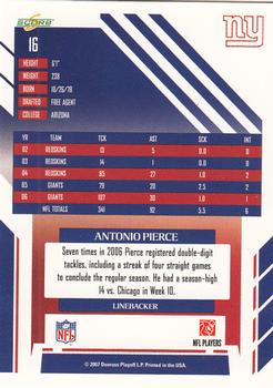 2007 Score #16 Antonio Pierce Back