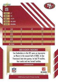 2007 Score #126 Brandon Moore Back