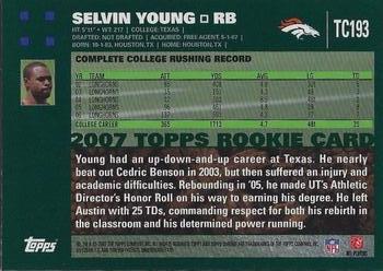 2007 Topps Chrome #TC193 Selvin Young Back