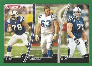 2007 Topps Total #47 Jeff Saturday / Tarik Glenn / Ryan Diem Front