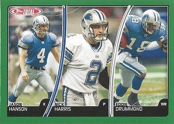 2007 Topps Total #296 Nick Harris / Jason Hanson / Eddie Drummond Front