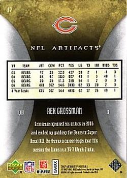 2007 Upper Deck Artifacts #17 Rex Grossman Back