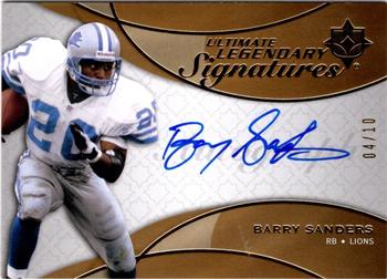 2009 Upper Deck Ultimate Collection - Ultimate Legendary Signatures #L-BS Barry Sanders Front