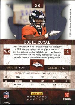 2010 Panini Plates & Patches #28 Eddie Royal  Back