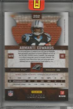 2010 Panini Plates & Patches #202 Armanti Edwards  Back