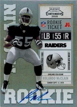 2010 Playoff Contenders #230b Rolando McClain Front