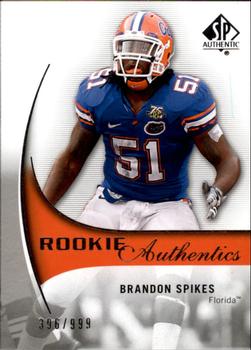 2010 SP Authentic #185 Brandon Spikes Front