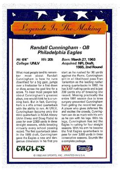 1992 All World #4 Randall Cunningham Back