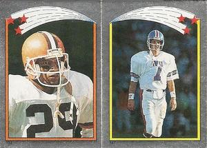 1988 Topps Stickers #134 / 147 Hanford Dixon / John Elway Front