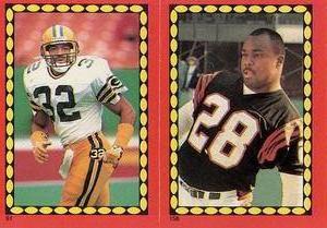 1988 Topps Stickers #91 / 156 Dave Brown / Larry Kinnebrew Front