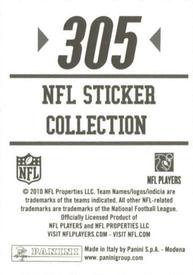 2010 Panini NFL Sticker Collection #305 Justin Tuck Back