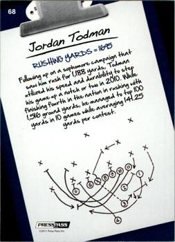 2011 Press Pass #68 Jordan Todman Back