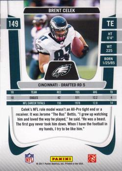 2011 Panini Prestige #149 Brent Celek Back