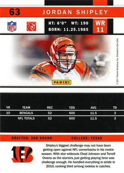 2011 Score #63 Jordan Shipley Back