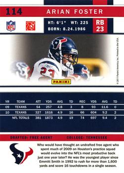 2011 Score #114 Arian Foster Back