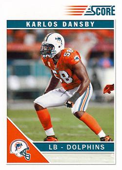 2011 Score #156 Karlos Dansby Front