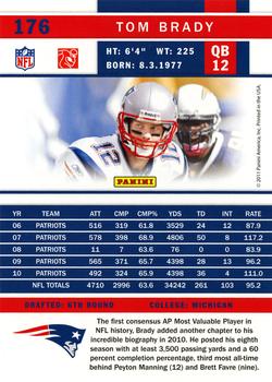 2011 Score #176 Tom Brady Back