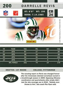 2011 Score #200 Darrelle Revis Back