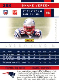 2011 Score #388 Shane Vereen Back