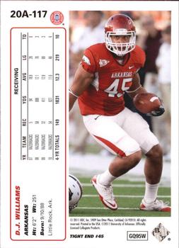 2011 Upper Deck - 20th Anniversary #20A-117 D.J. Williams Back