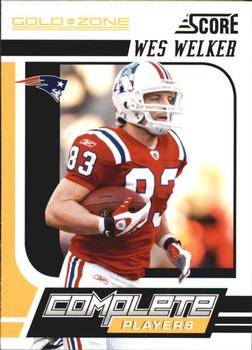 2011 Score - Complete Players Gold Zone #20 Wes Welker Front