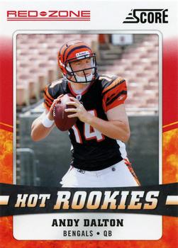 2011 Score - Hot Rookies Red Zone #3 Andy Dalton Front